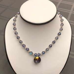Purple glass necklace